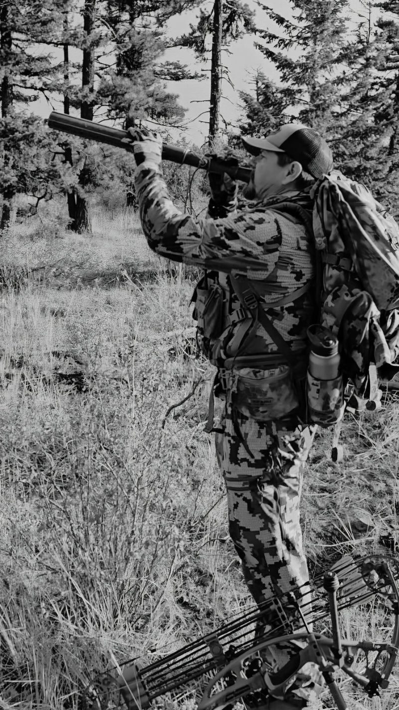 back-country bugle in use